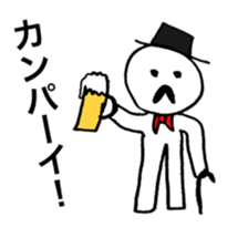 He is a man of the people . sticker #10353936