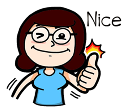 Glasses Blue Girl sticker #10355562