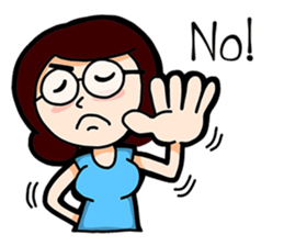 Glasses Blue Girl sticker #10355563