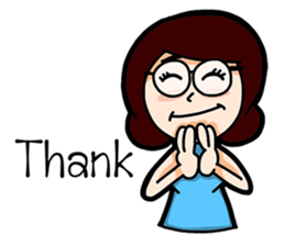 Glasses Blue Girl sticker #10355564