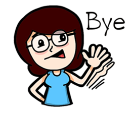 Glasses Blue Girl sticker #10355566