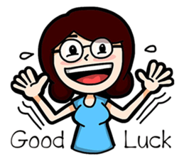 Glasses Blue Girl sticker #10355567