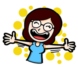 Glasses Blue Girl sticker #10355568