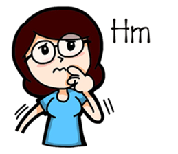 Glasses Blue Girl sticker #10355569