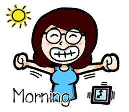 Glasses Blue Girl sticker #10355572