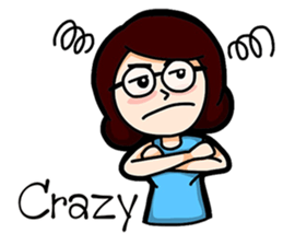 Glasses Blue Girl sticker #10355574