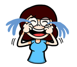 Glasses Blue Girl sticker #10355575