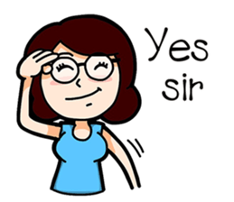 Glasses Blue Girl sticker #10355579