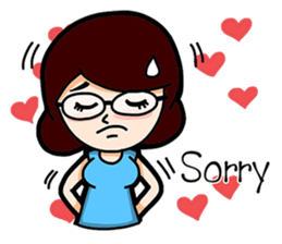 Glasses Blue Girl sticker #10355581