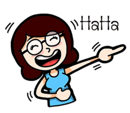 Glasses Blue Girl sticker #10355582