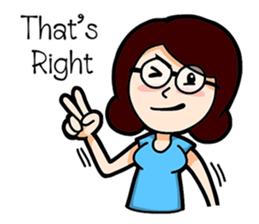 Glasses Blue Girl sticker #10355583