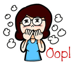 Glasses Blue Girl sticker #10355584