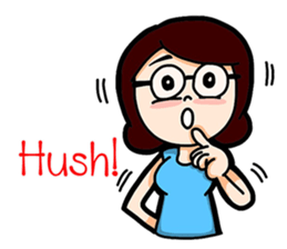 Glasses Blue Girl sticker #10355585