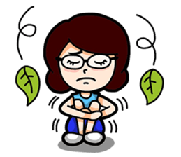 Glasses Blue Girl sticker #10355588