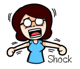 Glasses Blue Girl sticker #10355589