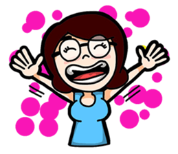 Glasses Blue Girl sticker #10355590