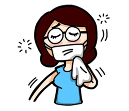 Glasses Blue Girl sticker #10355593