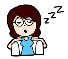 Glasses Blue Girl sticker #10355594