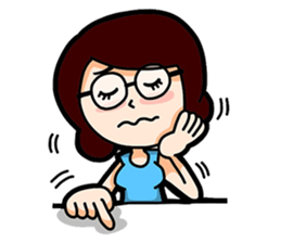 Glasses Blue Girl sticker #10355596