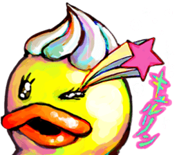 Rubber duck "Barbara" 2 sticker #10356049