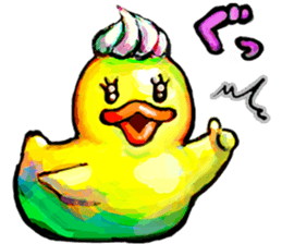 Rubber duck "Barbara" 2 sticker #10356053