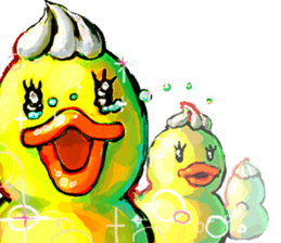 Rubber duck "Barbara" 2 sticker #10356055