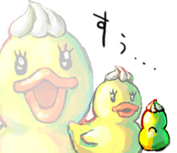 Rubber duck "Barbara" 2 sticker #10356059