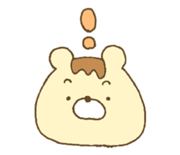 Bear resembling a pudding sticker #10356201