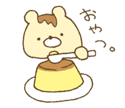 Bear resembling a pudding sticker #10356217
