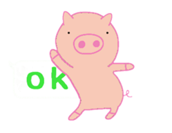 Pig balloon sticker sticker #10356328