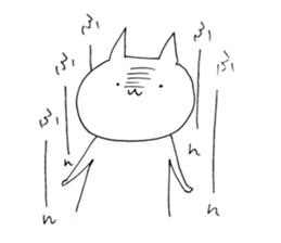 a cat painted by 3 seconds sticker #10357733