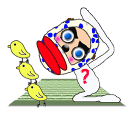 chick and Mr.Ryuhei2 sticker #10358176