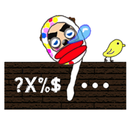 chick and Mr.Ryuhei2 sticker #10358178