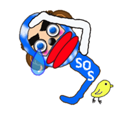 chick and Mr.Ryuhei2 sticker #10358180