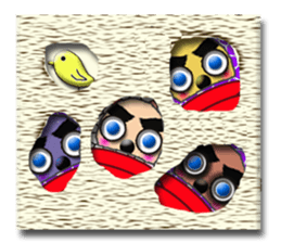 chick and Mr.Ryuhei2 sticker #10358189