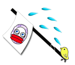 chick and Mr.Ryuhei2 sticker #10358197