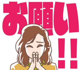 Girls with big letter sticker #10358245