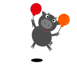 Black pig of Chelsea2, I love chatting! sticker #10358763