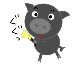 Black pig of Chelsea2, I love chatting! sticker #10358776