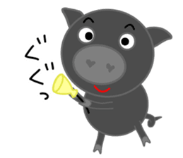 Black pig of Chelsea2, I love chatting! sticker #10358776