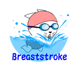 The stickers which support  swimmer sticker #10359239