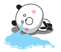 The panda I abuse loosely sticker #10359857