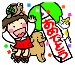 Showa retro girl 4 sticker #10360450