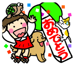 Showa retro girl 4 sticker #10360450