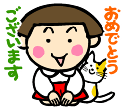 Showa retro girl 4 sticker #10360458