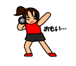 Girls who like Track and Field Sports sticker #10361335