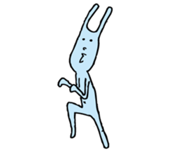 good luck blue rabbit 8 sticker #10364481