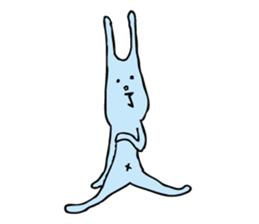 good luck blue rabbit 8 sticker #10364482