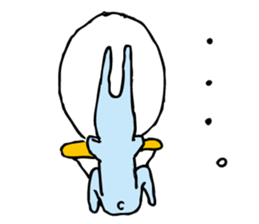 good luck blue rabbit 8 sticker #10364488