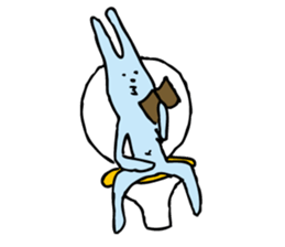 good luck blue rabbit 8 sticker #10364494